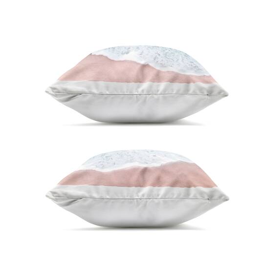 Stupell Industries 18" x 18" Love and a Beach Coastal Phrases Printed Outdoor Throw Pillow Set